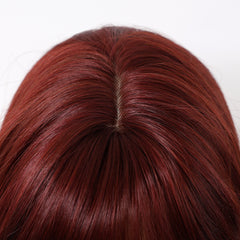 Wine Red with Bangs Long Curly 26