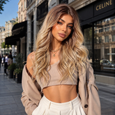 AuraTress MONO Brown Root Honey Blonde Long Wavy 20