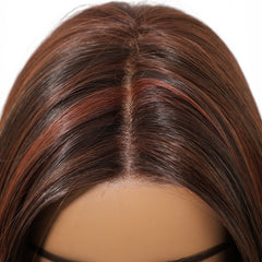 AuraTress MONO Red & Brown Medium Curly 16