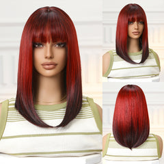 Ruby Red with Dark Ends Medium Straight 14