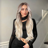 LaceFront Rooted Beige Blonde Ombre Loose Waves 26