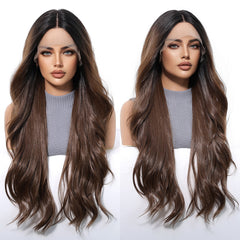 LaceFront Dark Chocolate Brown Long Soft Waves 30