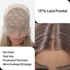 LaceFront Brown Top to Blonde End Extra Long Curly 26