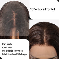 LaceFront Dark Brown & Golden Extra Long Curly 26