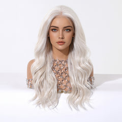 LaceFront Arctic Pearl Blonde Long Wavy 24