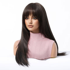 Dark Chocolate Brown Long Straight 22