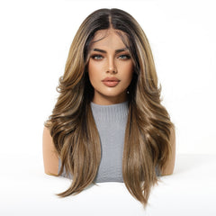 LaceFront Mushroom Brown Long Layers 20