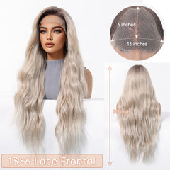 Lace Front Platinum Blonde Extra Long Curly 30