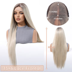 LaceFront Platinum Blonde Extra Long Straight 30