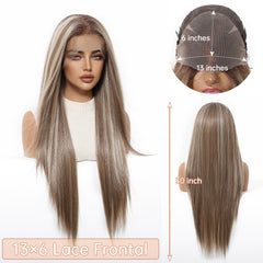 LaceFront Blonde & Brown Extra Long Straight 30