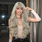Platinum Blonde Long Wave Wig 30