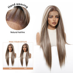 LaceFront Blonde & Brown Extra Long Straight 30