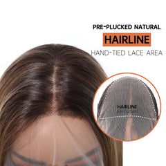 LaceFront Brown & Gold Extra Long Straight 30