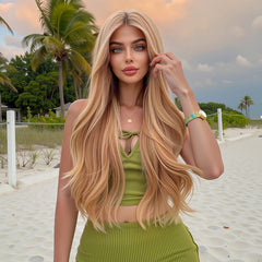 LaceFront Honey Blonde Loose Waves 28