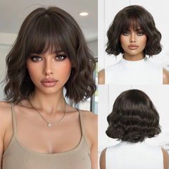Darky Brown Bob-Style Curly Medium 10