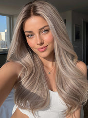 AuraTress MONO Ash Blonde Long Soft Waves 22