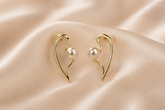 Pearl Heart Earrings