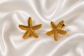 Gold Starfish Earrings
