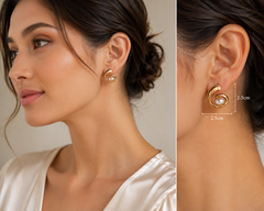 Golden Pearl Whisper Earrings