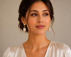 Celestial Pearl Mismatch Earrings