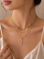 Layered Cross Necklace