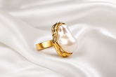 Gold Pearl Ring