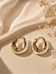Luna Shell Hoops Earing