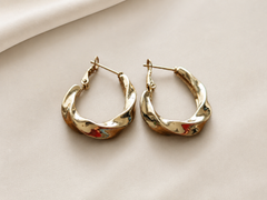 Gold hoop earrings