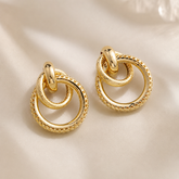Elegant gold hoop earrings