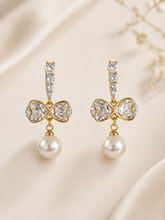 Twinkle Bow Drops Earing