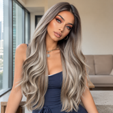 LaceFront Smoky Ash Blonde Long Glam Waves 26
