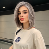 LaceFront Silvery Blonde Medium Bob 10