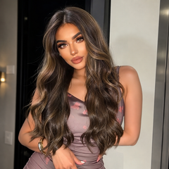 LaceFront Brown & Gold Long Curly 24