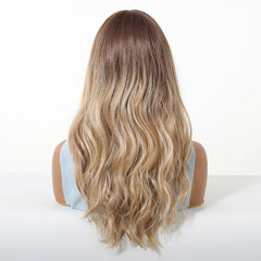 AuraTress MONO Brown Top to Golden End Long Curly 20