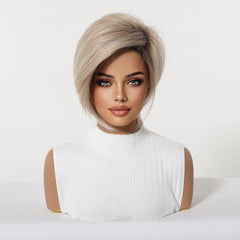 Rooted Ash Blonde Layered Pixie Bob 8