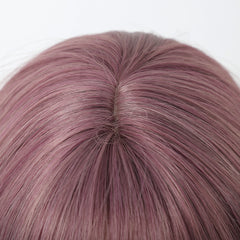 Dusty Rose with Bangs Long Curls 30