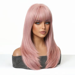 Soft Rose Pink with Wispy Bangs 20