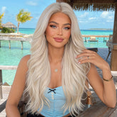 LaceFront Pearl Blonde Long Soft Wave 24