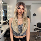 AuraTress MONO Brown Roots to Blonde Long Curly 22