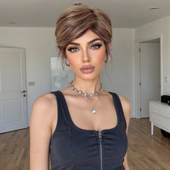 AuraTress MONO Light Brown Short Curly 8