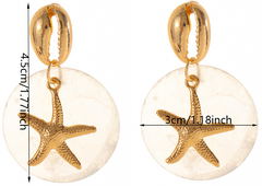 Golden Star Tide Earrings