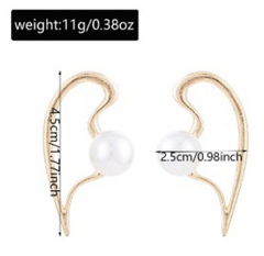 Pearl Heart Earrings