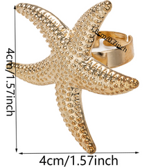 Gold Starfish Ring