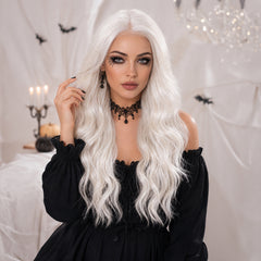 LaceFront Arctic Pearl Blonde Long Wavy 24