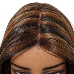AuraTress MONO Brown & Gold Long Curly 22