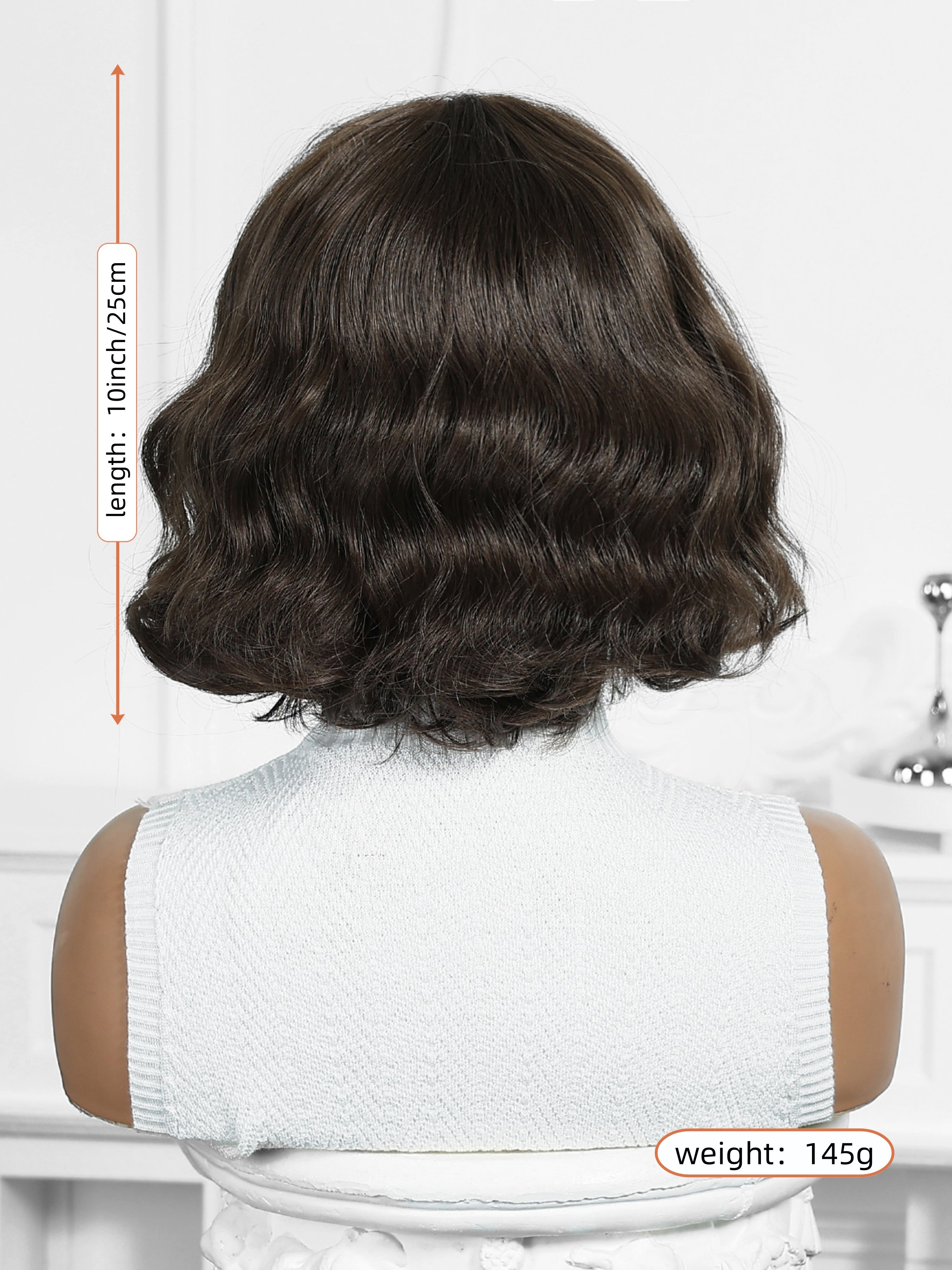 Darky Brown Bob-Style Curly Medium 10