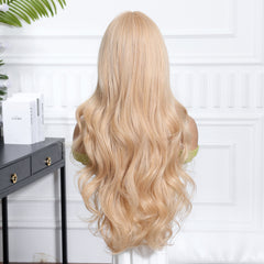 Champagne with Bangs Long Curly 26