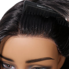 AuraTress Brown with Dark Root Long Curly 24