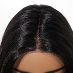 AuraTress Brown with Dark Root Long Curly 24