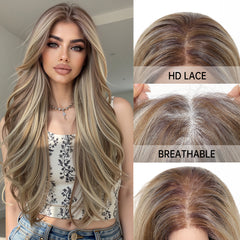 LaceFront Beige Blonde with Shadow Root 28